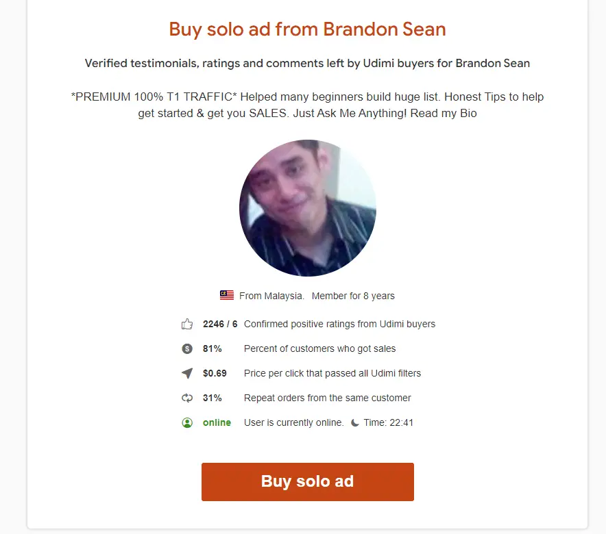 Brandon Sean Solo Ads