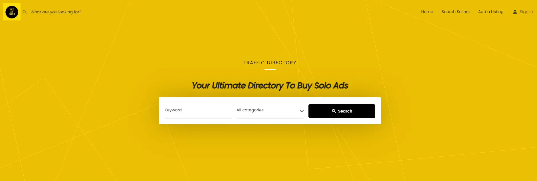 Solo Ad Pages Homepage