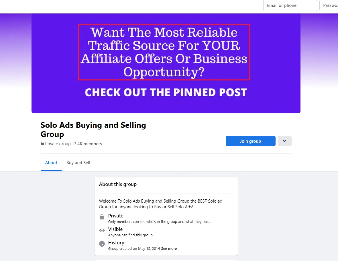 Solo Ads Buying And Selling Group Facebook Group