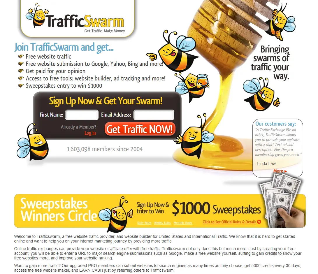 Traffic Swarm Homepage